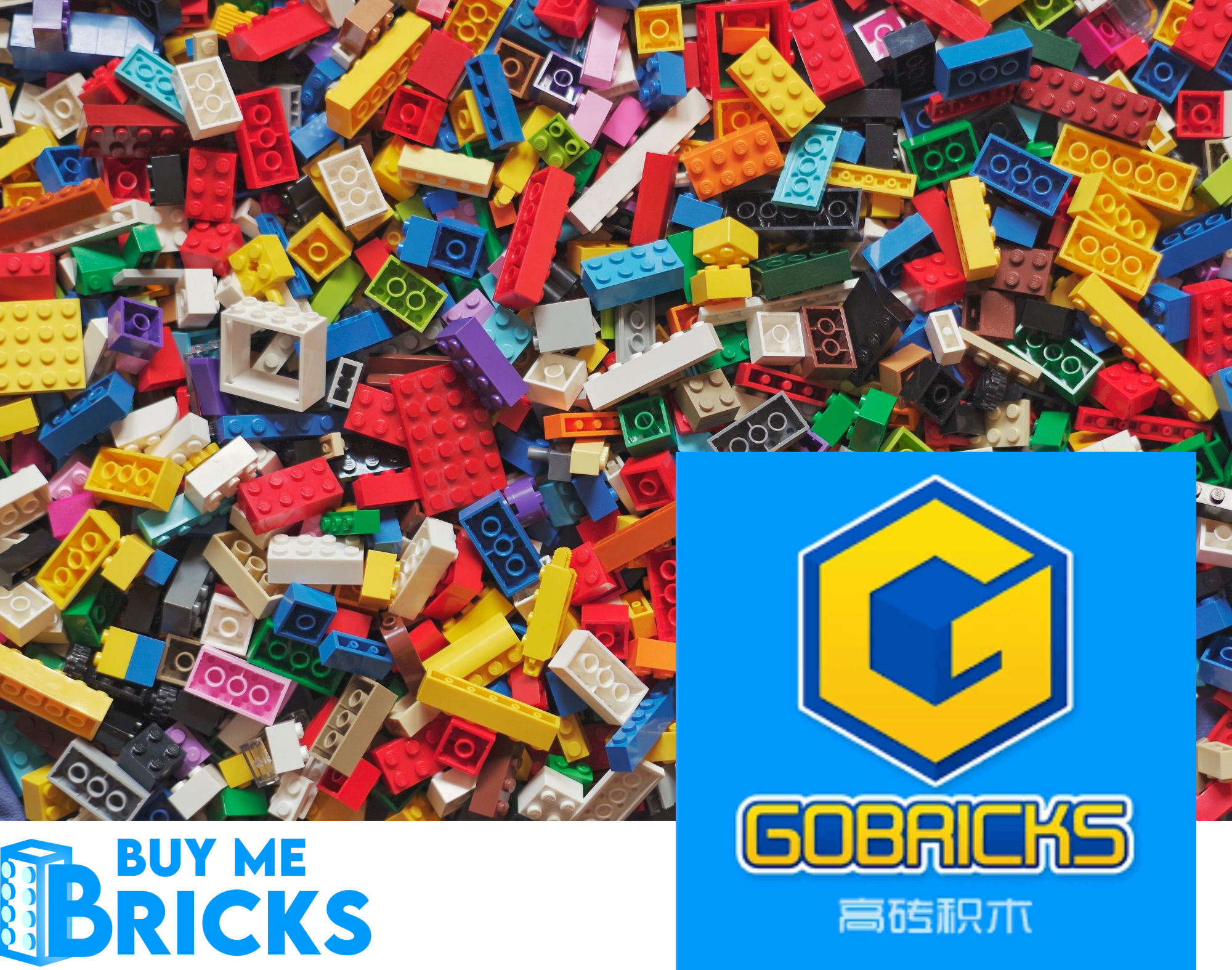 Thousands of colourful GoBricks-compatible parts